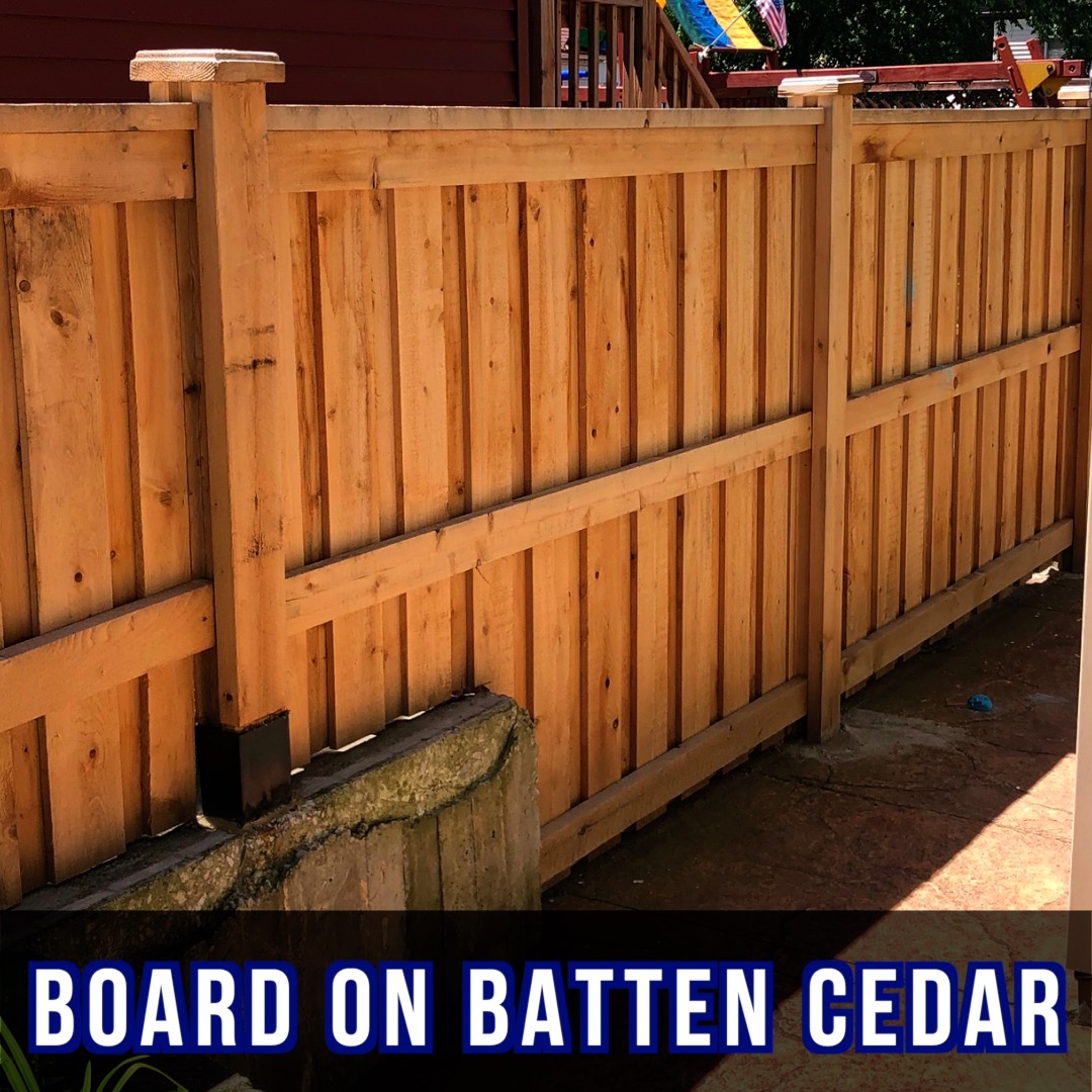 Board On Batten Cedar Fence